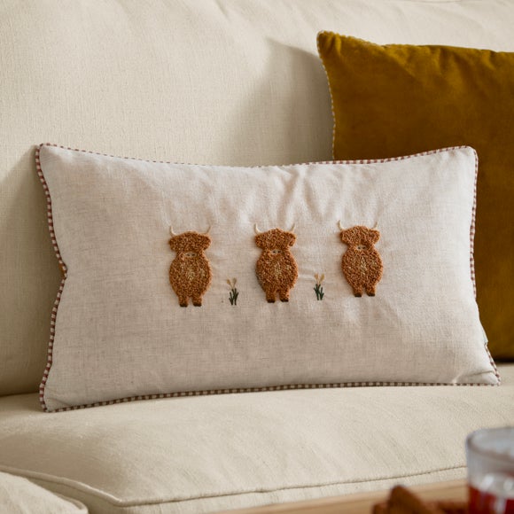 Wylder Nature Ramble Highland Cows Rectangle Cushion