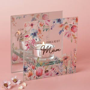 The Cottage Garden Floral Glass Tealight Holder