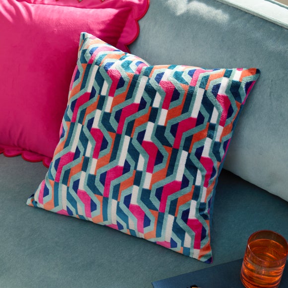 Furn. Metro Prism Velvet Square Cushion