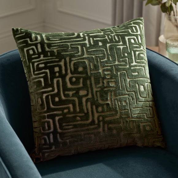 Hoem Soren Geometric Velvet Square Cushion