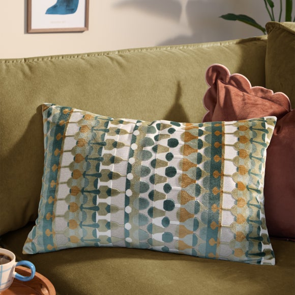 Furn. Metro Abstract Velvet Rectangle Cushion