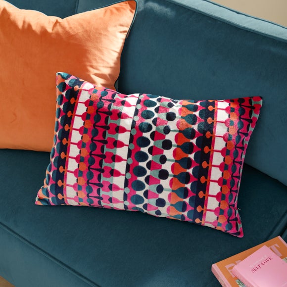 View Furn. Metro Abstract Velvet Rectangle Cushion View Furn. Metro Abstract Velvet Rectangle Cushion