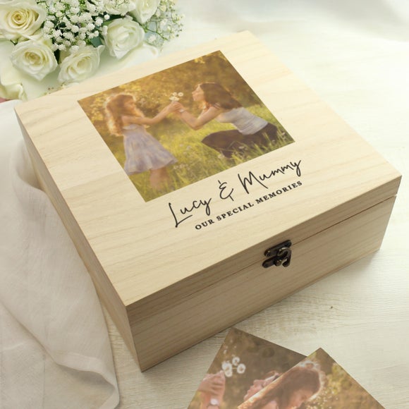 Personalised Photo Wooden Keepsake Box