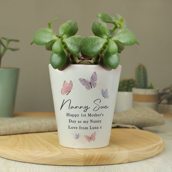 Personalised Butterfly Plant Pot