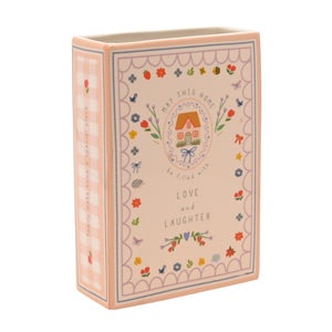 Love Life Home Ceramic Book Vase