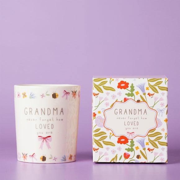 Click to view product details and reviews for Love Life Grandma Lychee Raspberry Ceramic Candle.