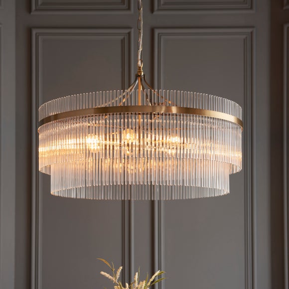 Return - Vogue Langdon Grand Art Deco 7 Light Adjustable Chandelier