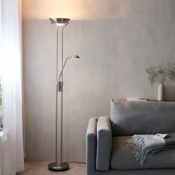 View Return - Vogue Rome Mother & Child Floor Lamp- Nickel View Return - Vogue Rome Mother & Child Floor Lamp- Nickel