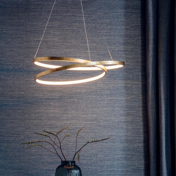 Return - Vogue Scribble Integrated LED Gold Hoop Ceiling Light