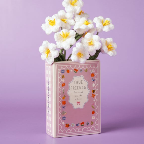 Love Life Friends Ceramic Book Vase