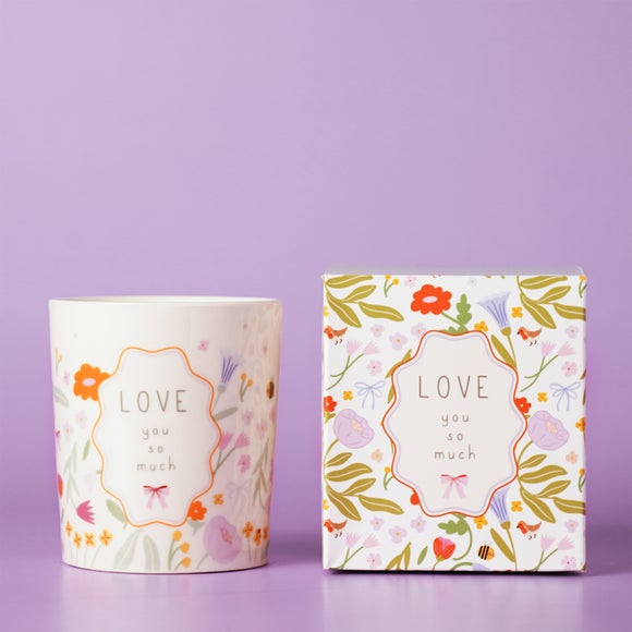 Click to view product details and reviews for Love Life Love You So Much Lychee Raspberry Ceramic Candle.