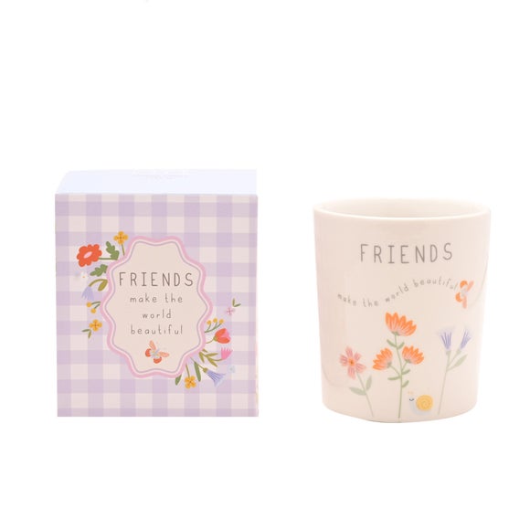 Love Life Friends Lychee & Raspberry Ceramic Candle