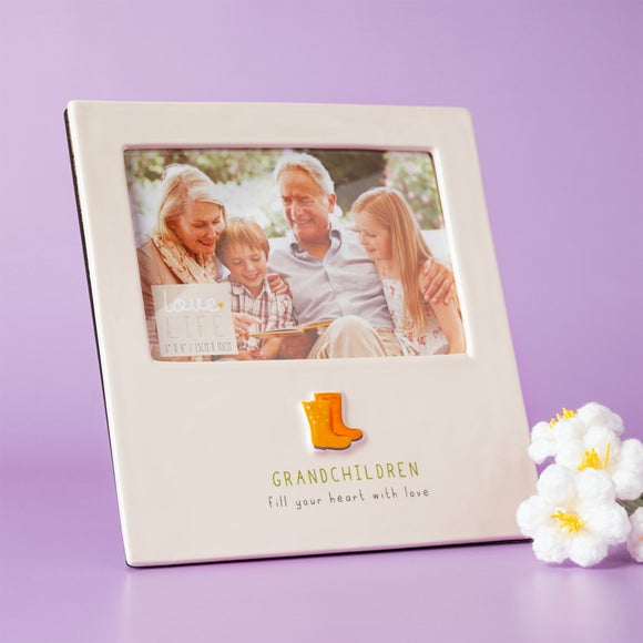 Love Life Grandchildren Ceramic Photo Frame