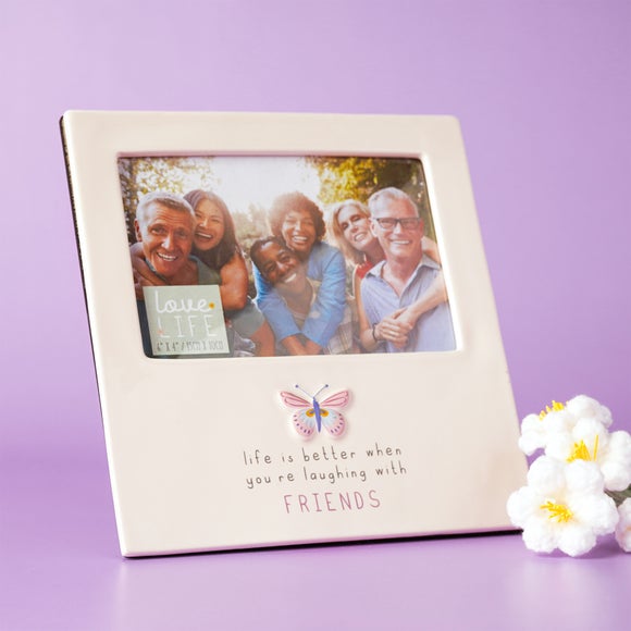 Click to view product details and reviews for Love Life Friend Ceramic Photo Frame.