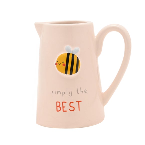 Love Life Simply The Best Embossed Ceramic Jug