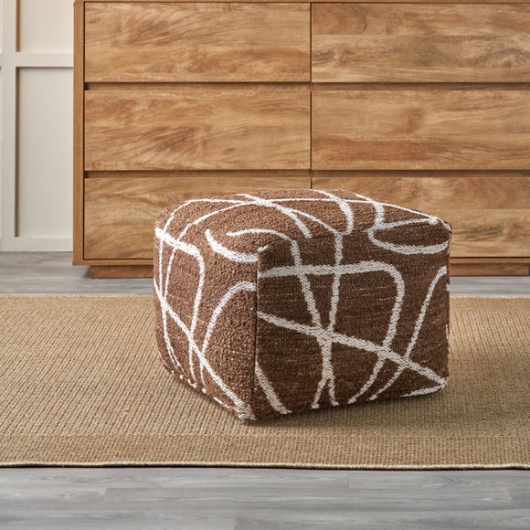 Pacific Lifestyle Abstract Swirl Outdoor Pouffe