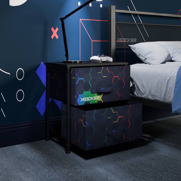 View X Rocker Hex Canvas Bedside Table View X Rocker Hex Canvas Bedside Table