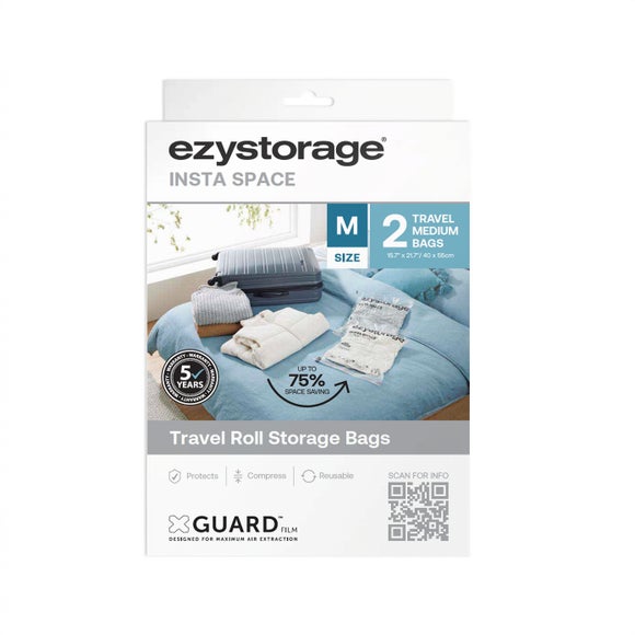 Ezy Storage Insta Space Pack of 2 Travel Vacuum Bags