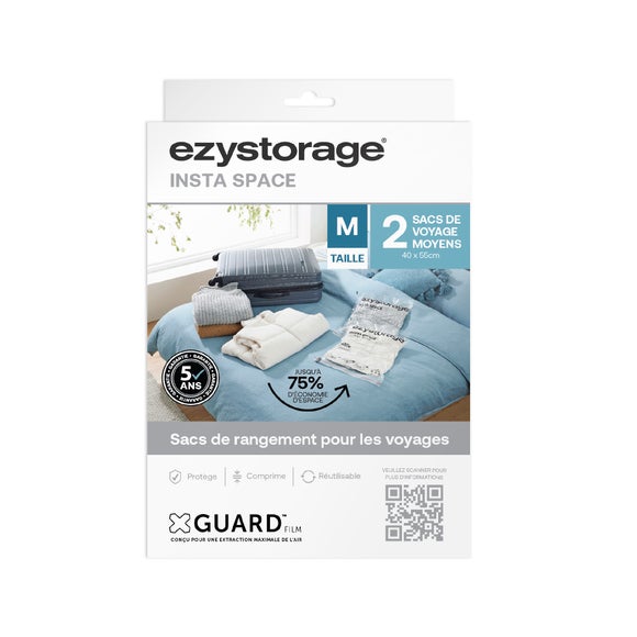 Ezy Storage Insta Space Pack of 2 Travel Vacuum Bags
