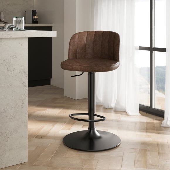 View Mylo Gaslift Barstool- Faux Leather View Mylo Gaslift Barstool- Faux Leather