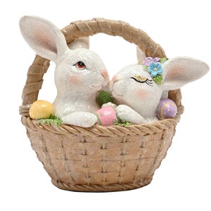 Eggstraordinary Gift Co. Bunnies In A Basket Ornament