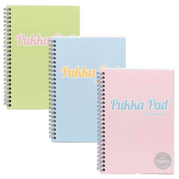 Pukka Pad Pack of 3 A5 Pastel Jotta Notebook