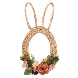 Eggstraordinary Gift Co. Bunny Ears Egg Shaped Easter Wreath