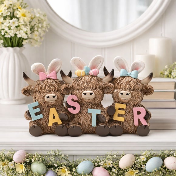 Eggstraordinary Gift Co. Highland Cows Easter Ornament