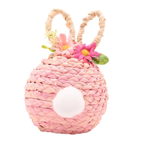 Eggstraordinary Gift Co. Faux Flower Easter Bunny Decoration