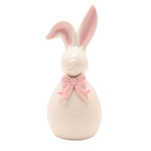 Eggstraordinary Gift Co. Sitting Bunny With Pink Bow Ornament