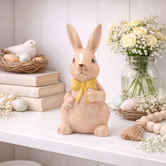 Eggstraordinary Gift Co. Bunny Ornament with Yellow Bow
