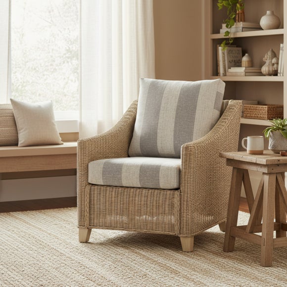 Desser Dijon Rattan Athena Stripe Armchair