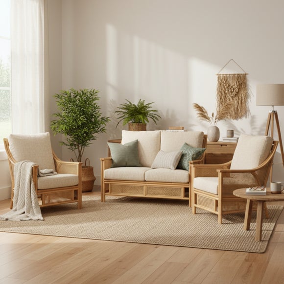 Desser Chester Rattan 2 Seater Sofa & 2 Chairs Set