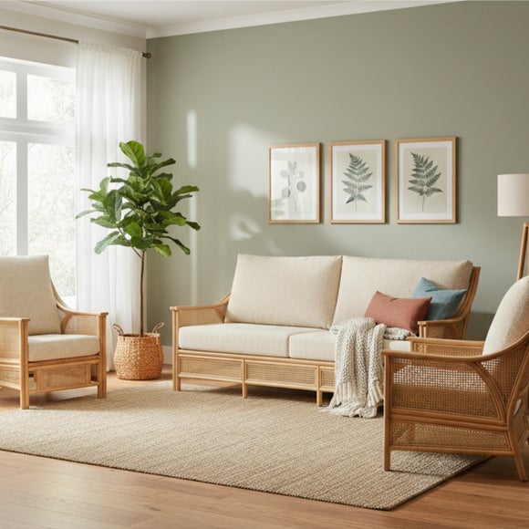 Desser Chester Rattan 3 Seater Sofa & 2 Chairs Set