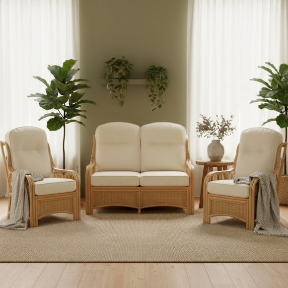 Desser Vale Rattan 2 Seater Sofa & 2 Chairs Set