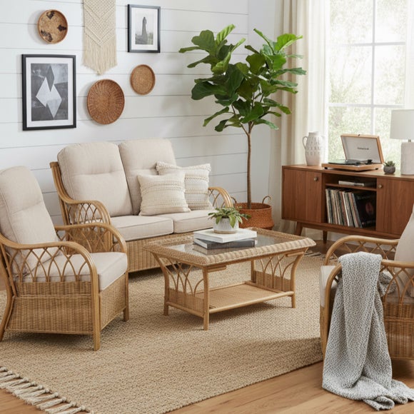 Desser Viola Rattan 2 Seater Sofa & 2 Chairs Set