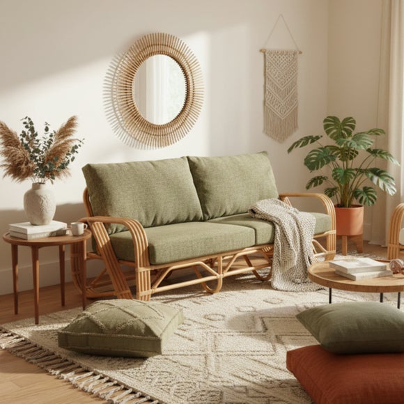 Desser Pretzel Rattan 3 Seater Sofa