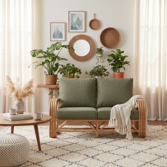 Desser Pretzel Rattan 2 Seater Sofa