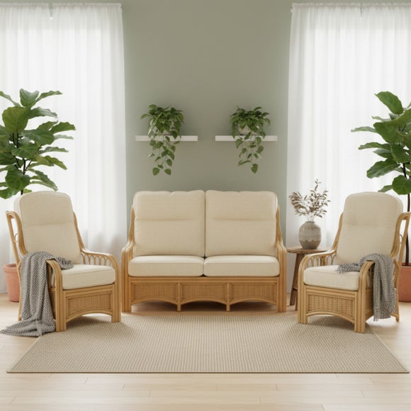 Desser Vale Rattan 3 Seater Sofa & 2 Chairs Set