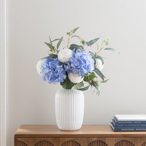 Artificial Isla Blue Hydrangea & Dahlia Bouquet