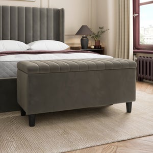 Alara End Of Bed Storage Ottoman- Velvet
