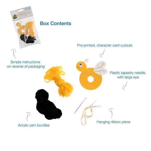 Photo 3 of Trimits Bee Pom Pom Decoration Kit Photo 3 of Trimits Bee Pom Pom Decoration Kit