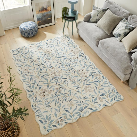 View Concept Looms Liberty Floral Scalloped Washable Rug View Concept Looms Liberty Floral Scalloped Washable Rug