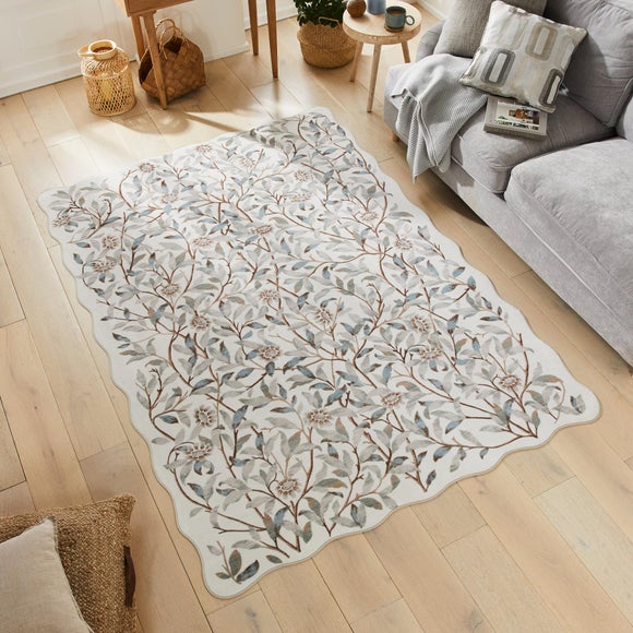 View Concept Looms Liberty Floral Scalloped Washable Rug View Concept Looms Liberty Floral Scalloped Washable Rug