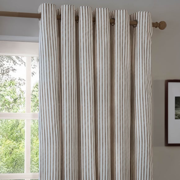 Yard Hebden Striped Eyelet Curtains (Blackout Available)