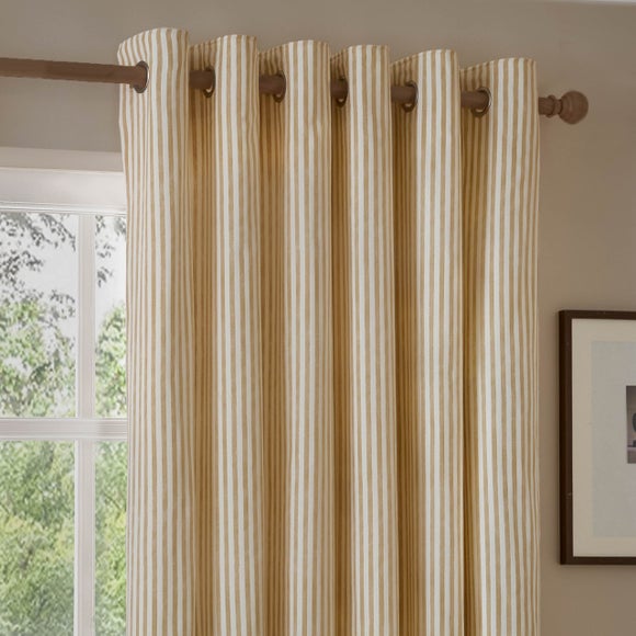Yard Hebden Striped Eyelet Curtains (Blackout Available)