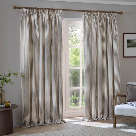 Yard Hebden Striped Pencil Pleat Curtains