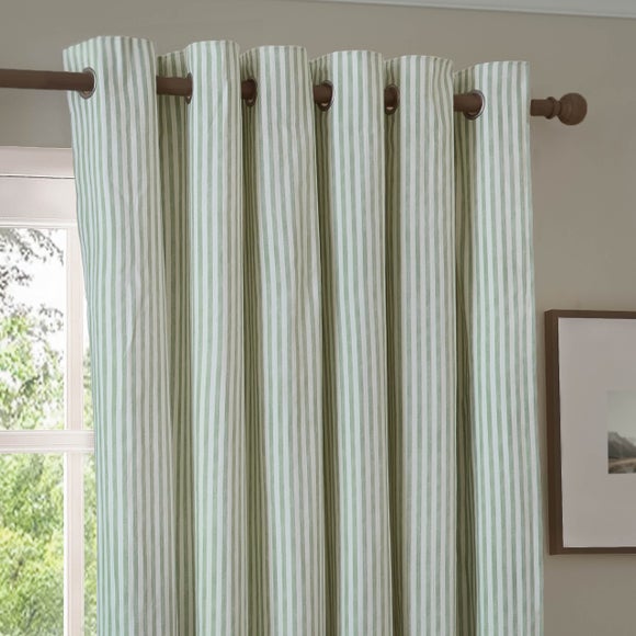 Yard Hebden Striped Eyelet Curtains (Blackout Available)