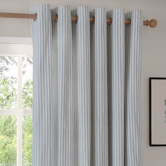 Yard Hebden Striped Eyelet Curtains (Blackout Available)