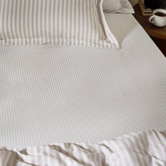 Click to view product details and reviews for Hebden Narrow Stripe 100 Cotton Fitted Sheet.